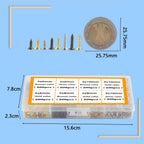 Small Screws for Small Hinge Antique Self Tapping Screws Multi-Purpose DIY Screws Set Gold Silver Bronze 2x6mm/0.07x0.23 "2x8mm/0.07x0.31" 2x10mm/0.07x0.39" 1600pcs
