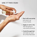 OUAI Hair Oil, Lightweight Heat Protectant, Hair Frizz Control, 1.5 Fl Oz