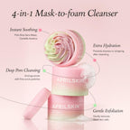 APRILSKIN Pink Aloe Facial Polish Cleanser | Gentle Exfoliation with Mungbean & Soybean Scrub | Removes Waterproof Makeup & Sunscreen | Non-Comedogenic Cleanser for All Skin Types | Korean Skincare