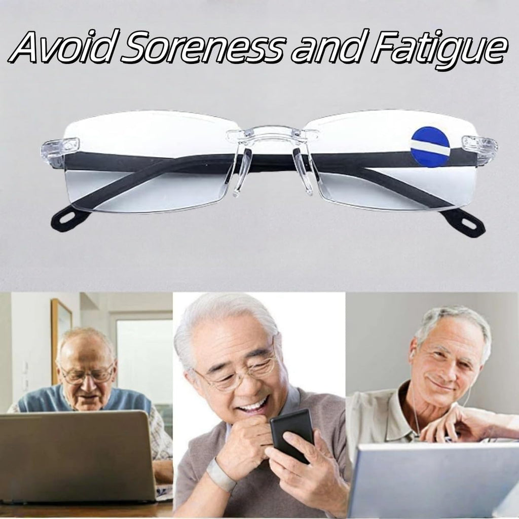 2026 New Self Intelligent Dual Focus Glasses, Precision Vision Aid Tool, Precision Vision Aid Glasses, Adjustable Auto Focus Eyeglasses for Women Men (2 Set)