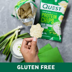 Quest Nutrition Protein Chips, Sour Cream & Onion, 21g Protein, 3g Net Carbs, 130 Cals, 1.1 oz Bag, 1 Count, High Protein, Low Carb, Gluten Free, Soy Free, Potato Free (Pack of 2)