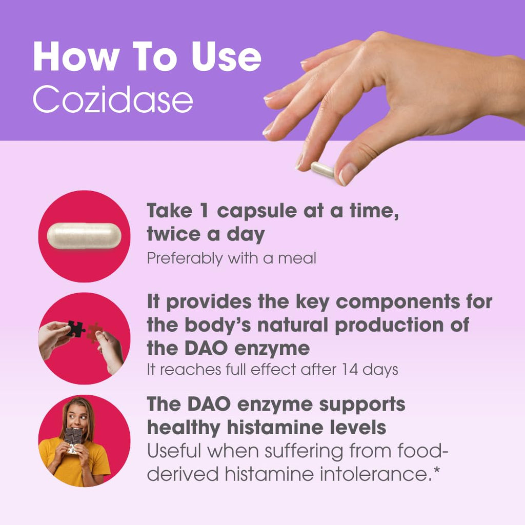 Intoleran Cozidase Dietary Supplement DAO - 60 Capsules