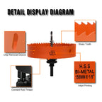 VIKITON 6-1/8 Hole Saw for Recessed Lights, 6.1 Inch Hole Cutter with Dust Bowl Catcher for Led Recessed Lighting 6 Inch and Wood Metal Drywall, Bi-Metal Construction