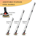 Crack Weeder Tool for Driveway & Patio, Crevice Weeding Tool with Long Handle, Stainless Steel Weed Remover for Sidewalk, Garden, Lawn