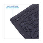 Boardwalk BWK UMBB P000I006M0021430L1 Urinal Mat 2.0, Rubber, 17-1/2" Width, 20" Length, Black (Pack of 6)