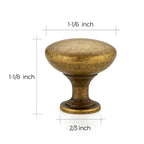 Ravinte 5 Pack Antique Brass Round Zinc Cabinet Knobs for Kitchen Bathroom Closet Dresser Cabinets