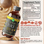 MAJU Black Seed Oil - 3 Times Thymoquinone, Cold-Pressed, 100% Turkish Black Cumin Seed Oil, Liquid Pure Blackseed Oil, Glass Bottle, 8 oz