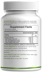 DEAL SUPPLEMENT Omega 3 Fish Oil Supplements, 3,000mg Per Serving, 240 Softgels – EPA 1,200mg + DHA 900mg – Burpless Pills, Lemon Flavored, Wild Caught – Brain & Heart Support – Mercury Free, Non-GMO