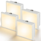 JandCase Night Light, 4 Pack Night Lights Plug into Wall with Auto Light Sensor, 3000K Warm White Nightlight Plug in, LED Night Lights for Kids Adults Bathroom Hallway Kitchen