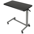 Vaunn Medical Pneumatic Adjustable Overbed Bedside Table with Wheels (Hospital and Home Use)