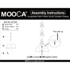MOOCA 2 Pcs Set Premium Acrylic 3 Tier Eyeglasses Frame Riser Display Stand, Sunglasses Rack, Sunglasses Rack Holder, Acrylic Eyewear Display, Glasses Holder Stand, 3 Frames for Each Holder