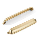 khtumeware 2 Pack Gold Cup Pulls 7 Inch Center to Center - Cabinet & Drawer Handles for Kitchen Hardware
