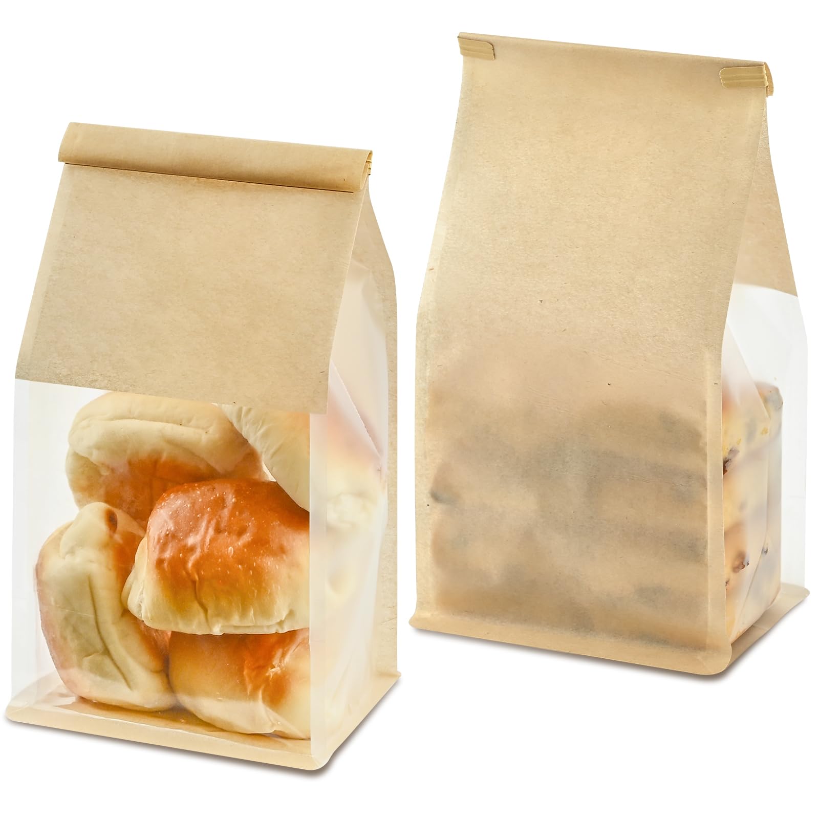 Ohuimrt Bread Bags For Homemade Breads, 100 PCS, 11 x 5.1 x 3.9 Inches