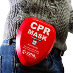 WNL Products CPR Rescue Mask, Adult/Child Pocket Resuscitator, Hard Case Kit with Belt Clip 2-Pack