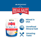 Redmond Real Salt - Sea Salt, Gluten Free Fine, 26 Oz Pouch (2 Pack)