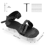 Qdreclod Aeration Shoes for Lawn, Lawn Aerator Shoes for Grass, Stainless Steel Spikes with Adjustable Straps for Garden, Grass Aeration, Floor Paintin