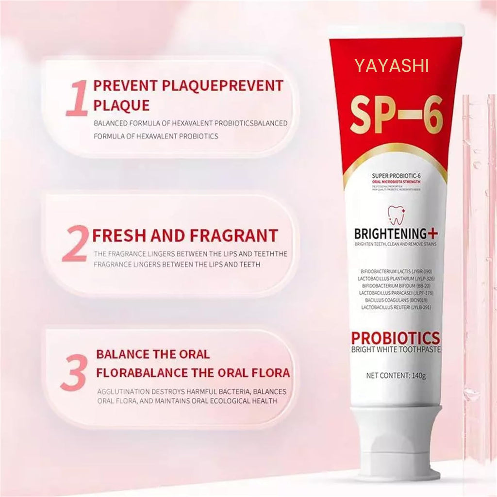 Sp6 Probiotic Ultra Whitening Toothpaste, Fresh Breath (2pcs)