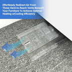 Sideways Vent Extender for Under Furniture, Air Floor Vent Deflector Fits Vents 3" - 6" Wide (2PCS)