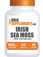 BulkSupplements.com Irish Sea Moss Capsules - Sea Moss Supplement, Irish Sea Moss - Gluten Free, 3 Capsules per Serving (2000mg), 240 Count (Pack of 1)