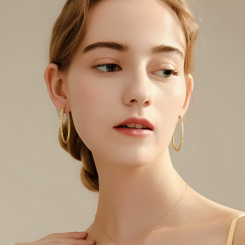KFERAXSZ Gold Hoop Earrings 14K Gold Hoop Earrings for Women