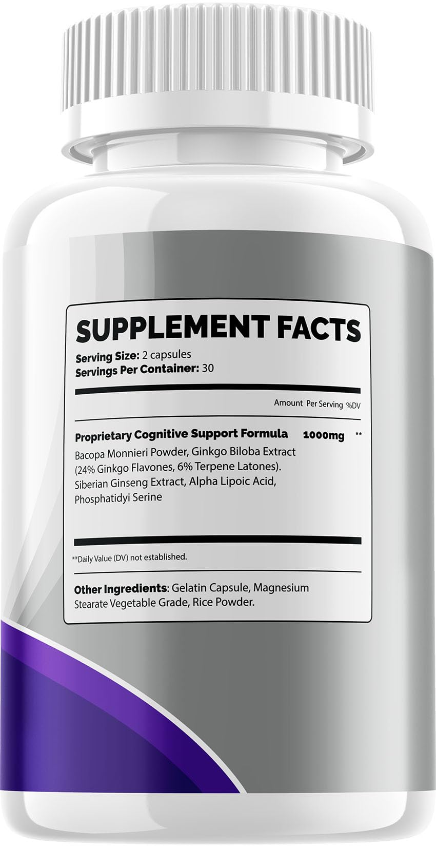 Neurocept Supplement Capsules – All Natural Maximum Strength Formula, Focus & Memory Support (5 Pack – 300 Capsules)