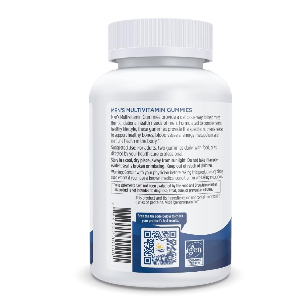 Nordic Naturals Men's Multivitamin Gummies, Mixed Berry - 60 Gummies - Support for Healthy Bones, Blood Vessels, Energy & Immunity - Non-GMO, Vegetarian - 30 Servings