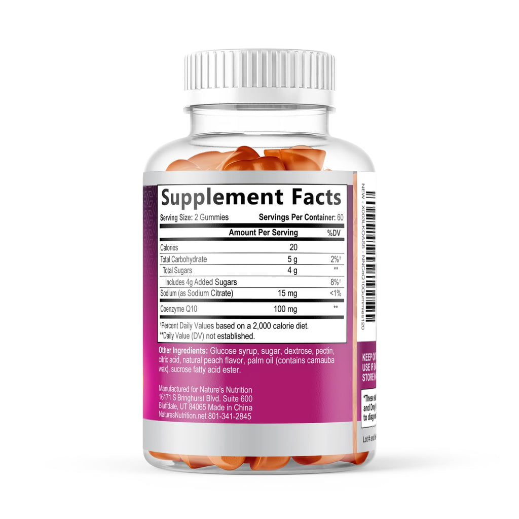 CoQ10 Gummies 100mg Per Serving - 3X Strength, High Absorption, Antioxidant Supplement for Heart Health Support & Energy Production, Ultra Coenzyme Q10 Vitamins, Coq 10 Supplements - 120 Gummies