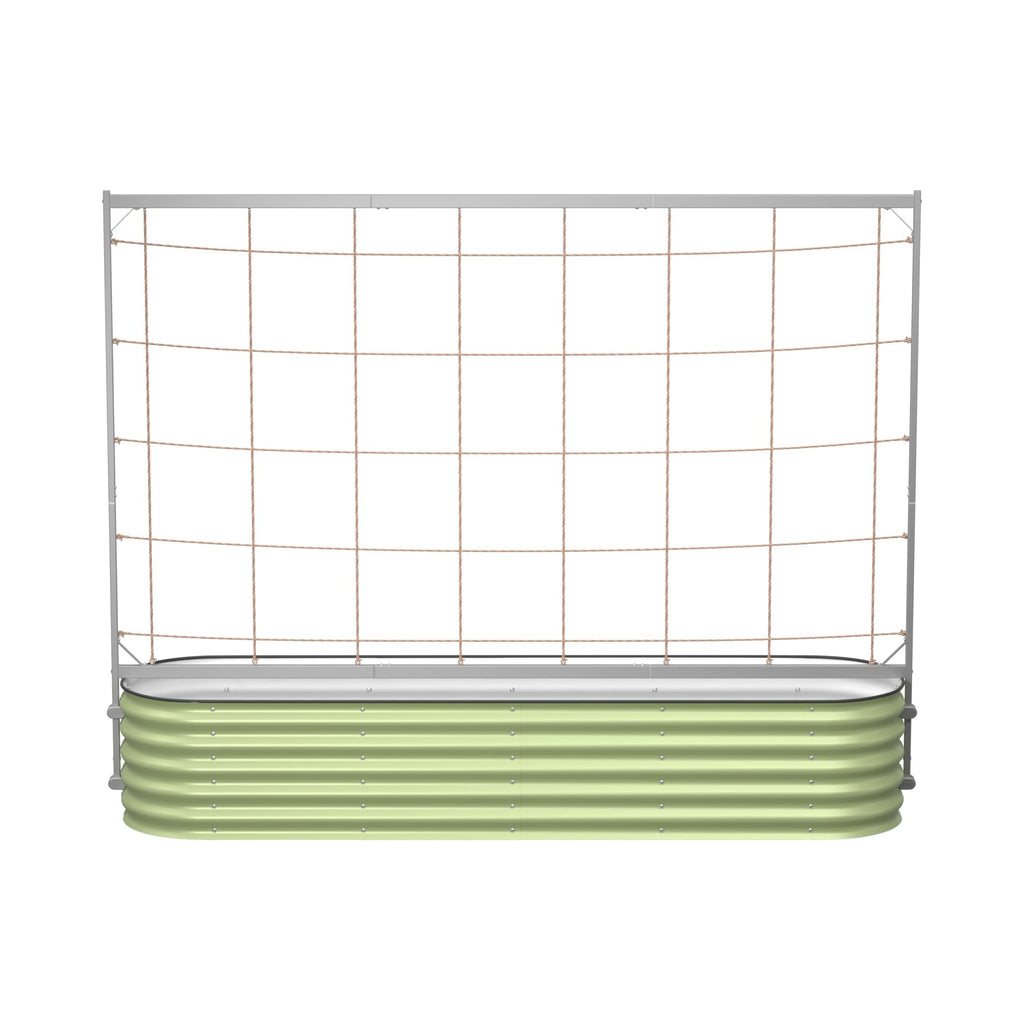 Vego Garden 8.0ft Long Tomato Metal Frame Trellis, Garden Trellis for Climbing Plants Like Cucumber Beans Tomatoes & Vines, (Garden Beds Not Included)