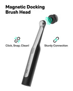 HOTO Wand™ Cordless Spin Scrubber, Electric Rechargeble Grout Cleaning Brush, IPX7 Waterproof Bathroom Scrubber, 12 Replaceable Brush Heads Version Power Scrubber for Grout, Tiles, Corners, Crevices