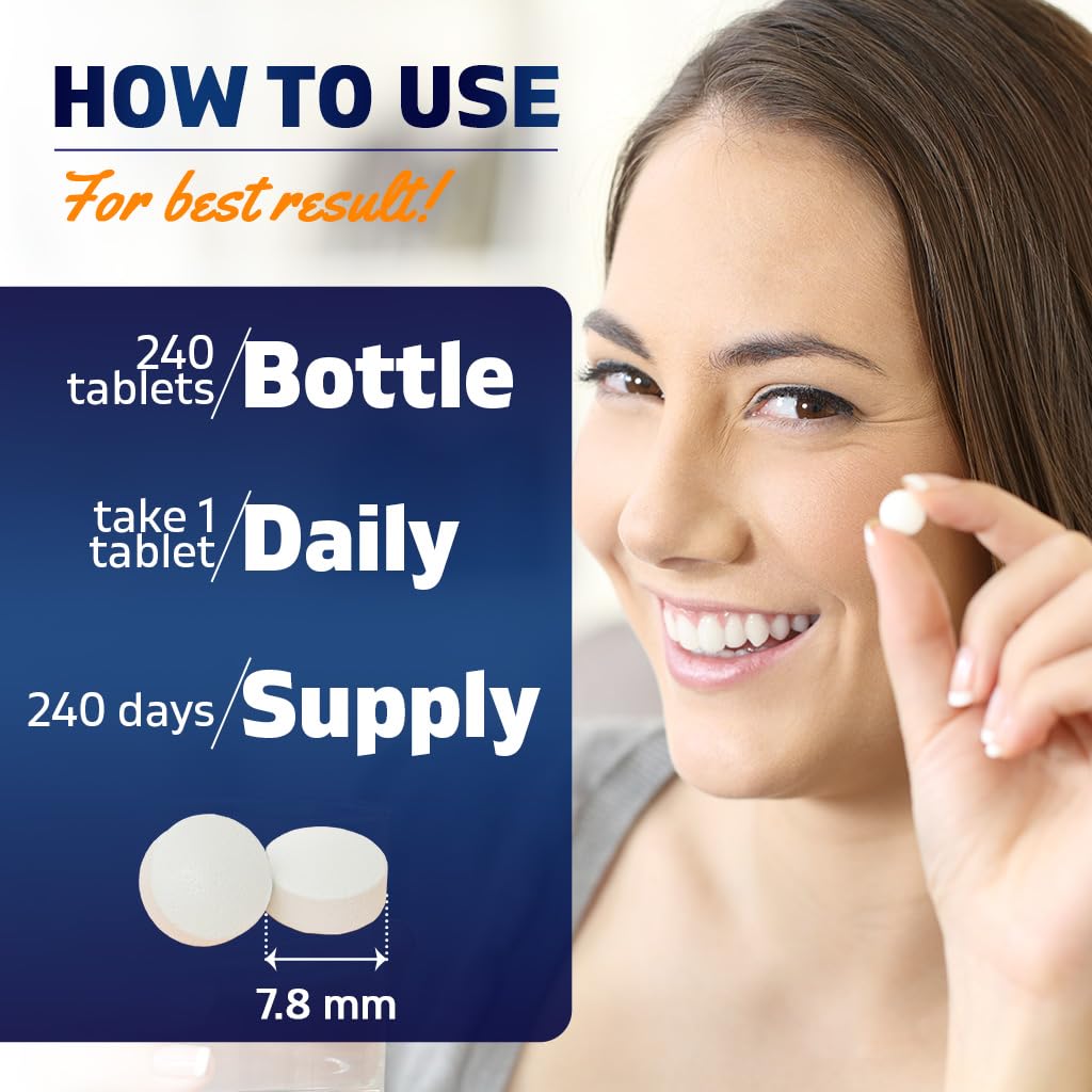 Vitamatic Folic Acid 1000 mcg (1 mg) - Vegetarian Tablets - 1667 mcg DFE - Vitamin B9 (240 Count (Pack of 3))