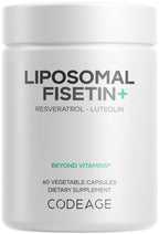 Codeage Liposomal Fisetin 500mg, Resveratrol, Luteolin, 60 Capsules
