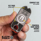 Klein Tools MSF100 Magnetic Stud Finder and Level, Compact, Wood and Metal Detector with Bubble Vial for Accurate Markings, Felt Pad Backing