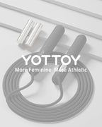 YOTTOY Cordless Jump Rope with Counter - Ropeless Rope 2 In 1 with Large Cordless Ball-Weighted Jump Rope for Women with LCD Display (Black)