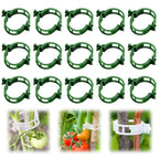 Secured Plastic Plant Clip, 2025 New Garden Plant Support Clips for Climbing Plants, Plastic Trellis Clips Tomato Grape Vine Vegetables Plant Fixing Clips (50, Green)