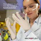 Ansell Microflex 10-754 Daily Defense Disposable Latex Gloves for Cleaning, Food Prep, First Aid - Large, Natural (Case of 1000)