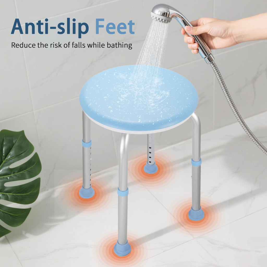 pxsulliao FSA/HSA Adjustable Swivel Bath Seat Shower Chair for Inside Shower, Shower Seat for Inside Tub Bathroom Bench Bath Chair for Elderly and Disabled,Eligible 350 lbs Adjustable Shower Stool