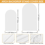 SuuWoee Wedding Arch Backdrop Stand Set of 2 With White Cover (7.2FT+6FT)