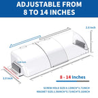 Air Vent Deflectors 2-Pack Set of Super Strong Magnetic Heat-Resistant, Floor Vent Deflectors Easily Adjustable from 8 to 14 Inches,Vent Deflectors for Vents/Walls/Ceilings/Floors