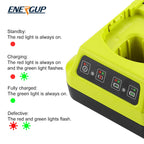 Energup 2Pack 18Volt P102 Replace for Ryobi 18V Batteries and Charger Combo 3.5A, for 18 Volt ONE Plus P103 P104 P105 P107 P109 P190 P191 P122 for Ryobi 18v Battery