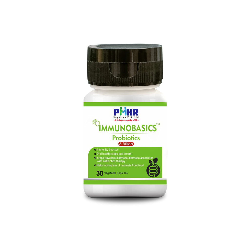 IMMUNOBASICS Bacillus Claussi Plus 6 Billion CFU Capsules | It Contains L. Acidophillus, L. Rhamnosus, L. paracasei, L. Returi, Saccharomyces Boulardii, Bacillus Clausii and FOS for Gut Health.