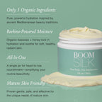 Boomsilk ® Face Moisturizer Cream, Rejuvenating Face Lotion & Facial Moisturizer for Mature Skin with Olive Oil, Beeswax & Honey, Hydrating Body Lotion for Women, 2 oz Boom Beauty by Cindy Joseph