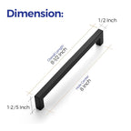 Ravinte 10 Pack 8 Inch Kitchen Square Cabinet Handles Matte Black Cabinet Pulls Black Drawer Pulls Kitchen Cabinet Hardware Kitchen Handles