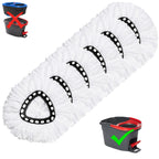 6 Pack Mop Replacement Heads for O-Ceda EasyWrin Spin Mop, Microfiber Spin Mop Refills, Easy Cleaning Mop Head Replacement White