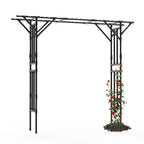 Supersize Flattop Garden Arch for Wedding - 106" L x 106" H Garden Arch Trellis for Climbing Plants Outdoor（Leg spacing 71"）