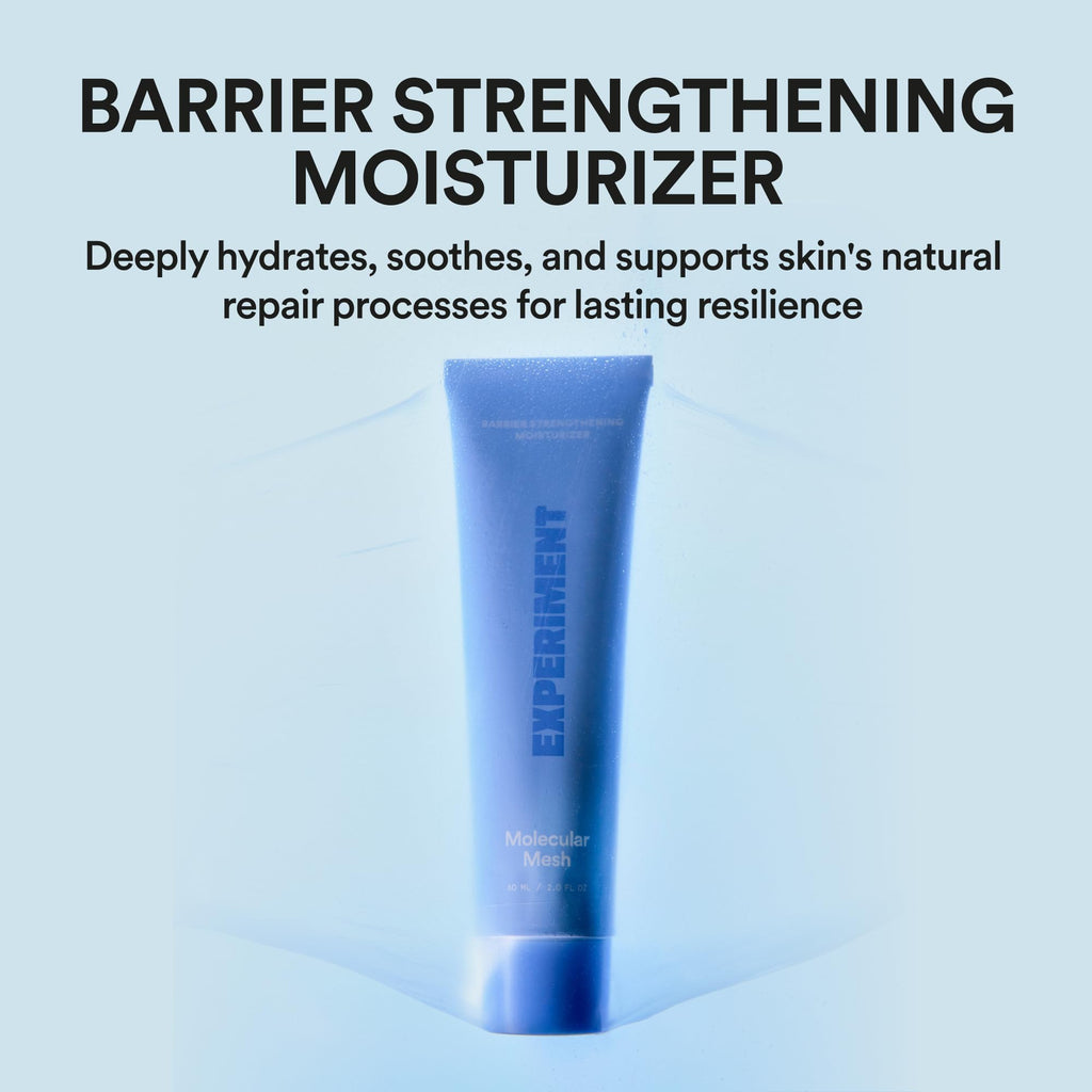 Experiment Molecular Mesh Barrier Repair Face Moisturizer - Soothing Lightweight Face Cream for Strength, Redness, & Irritation - Ectoin, Phytosphingosine, Centella 2 FL OZ - Vegan for Sensitive Skin