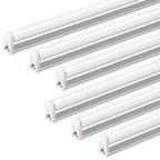 Barrina T5 3FT LED Shop Light, 1900lm, 5000K Daylight White, 16W Utility Light Fixture, Commercial Bay Light for Workshop Garage, Corded Electric with ON/Off Switch, 6 Packs