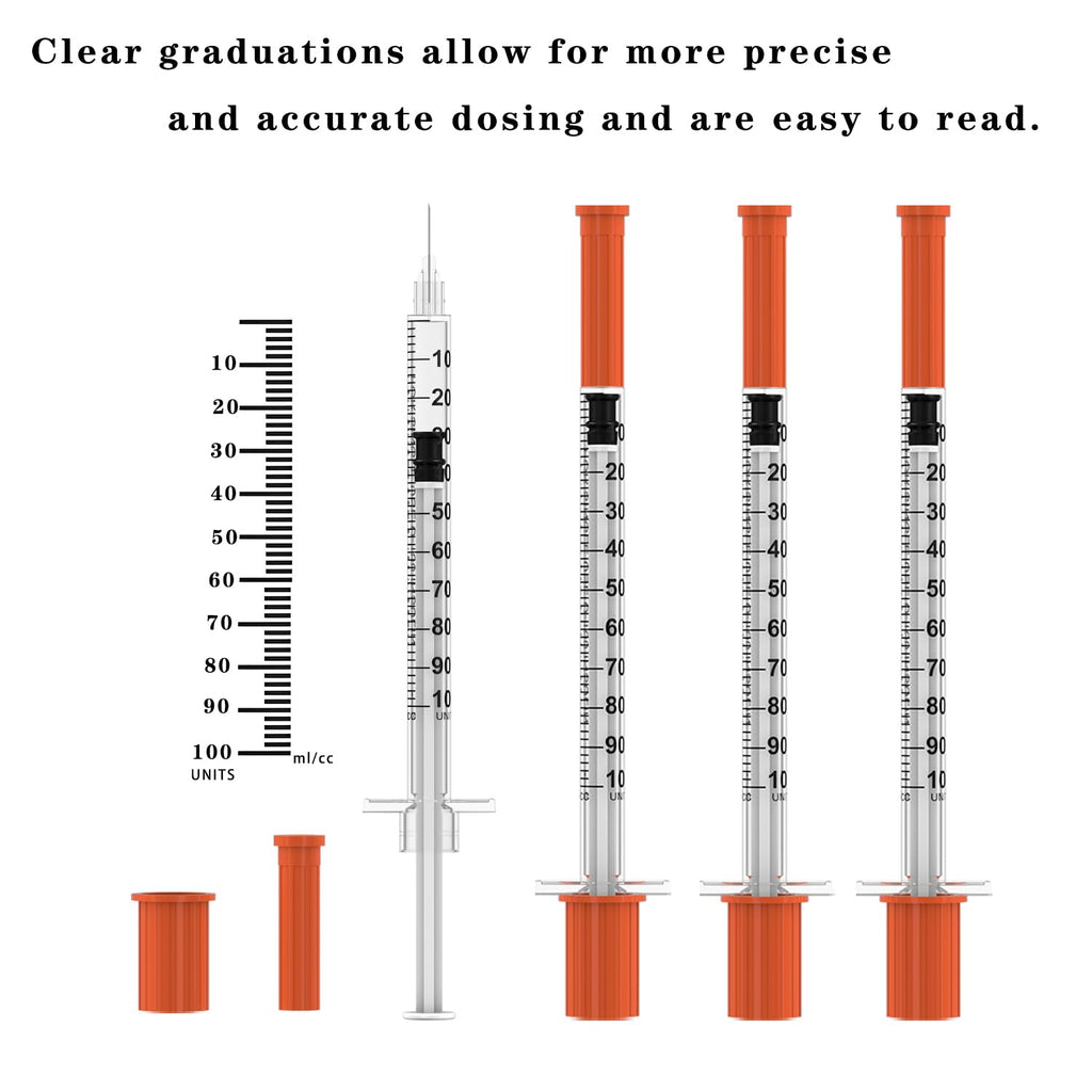 31 Gauge 5/16 inch Needle, 1ml Disposable Lab Dispensing Supplies, 30Pack