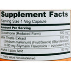 NOW Foods - Glutathione Cellular Antioxidant 500 mg. - 60 Vegetarian Capsules