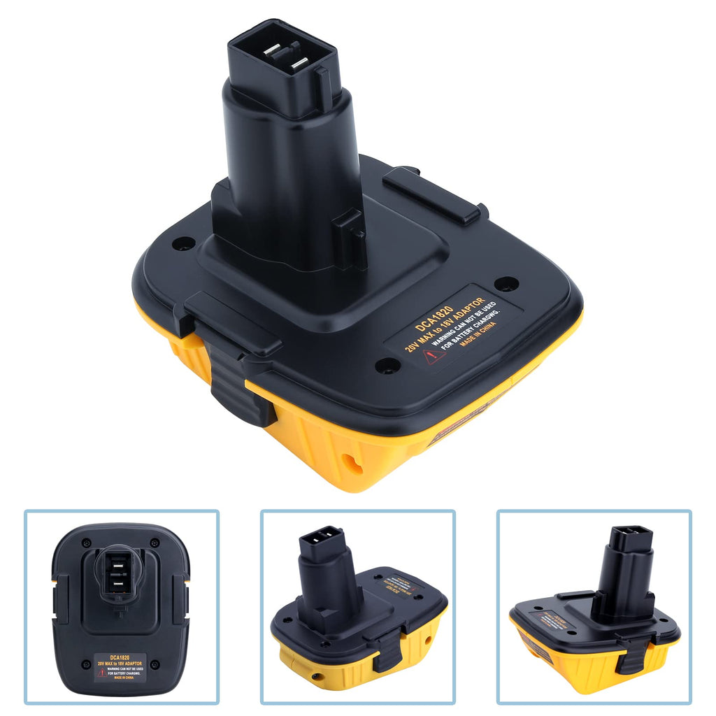 2 Pack DCA1820 Adapter Compatible with 18v to 20v Adapter, Compatible with 20V Max Battery DCB203 to 18V XRP NiCad NiMh Battery DC9096