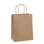 BagDream Gift Bags with Handles 8x4.25x10.5 Inch Brown 100 Pack Bulk